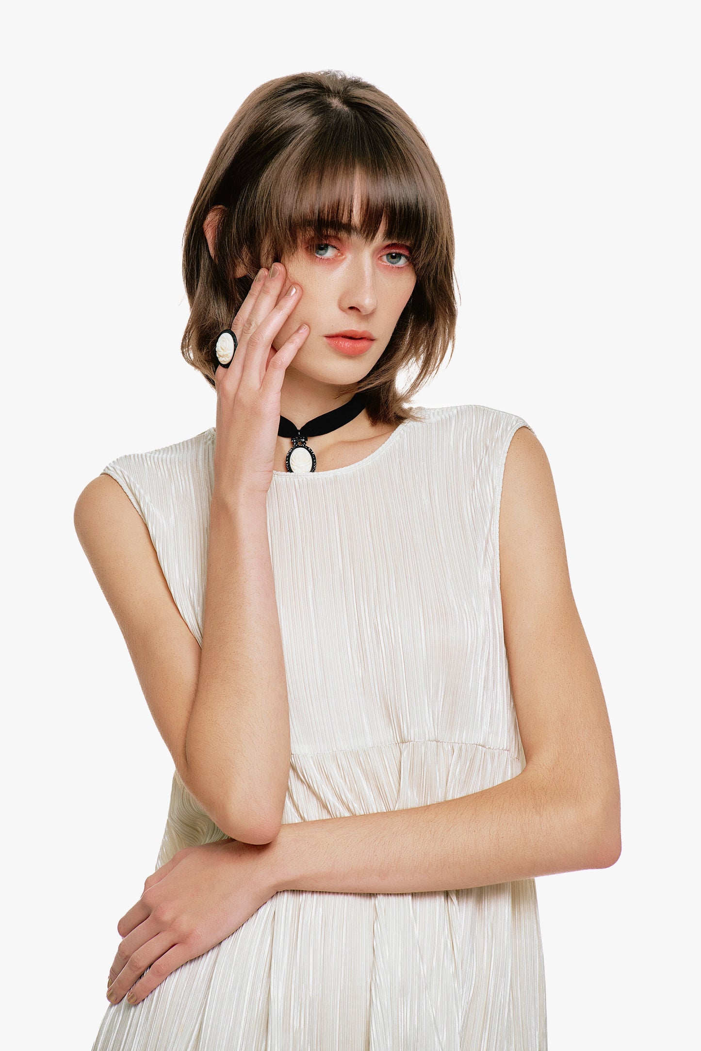 Anna Sui Plissé Babydoll Dress