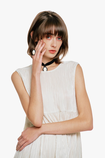 Anna Sui Plissé Babydoll Dress