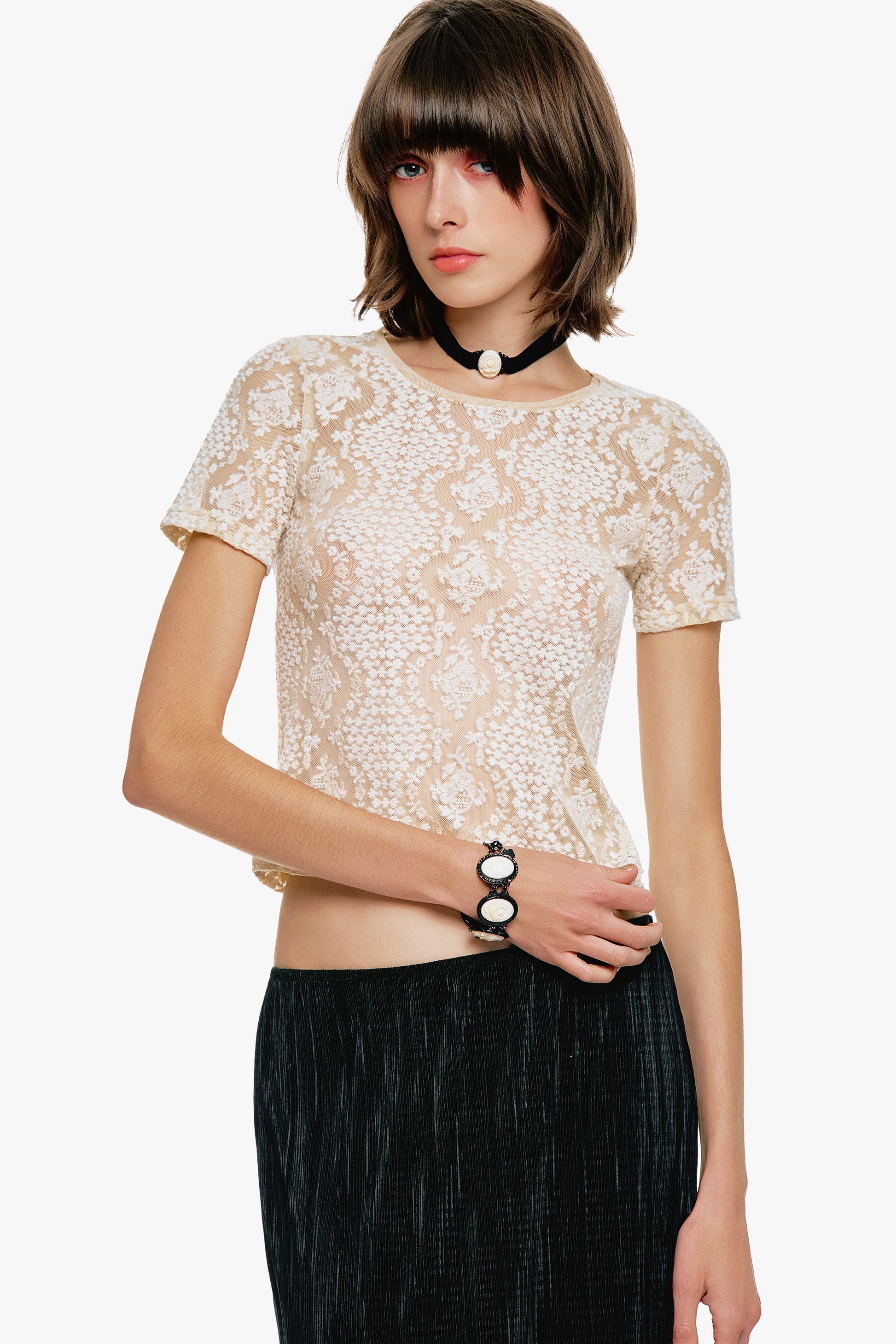 Anna Sui Victorian Lace T-Shirt