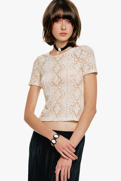 Anna Sui Victorian Lace T-Shirt