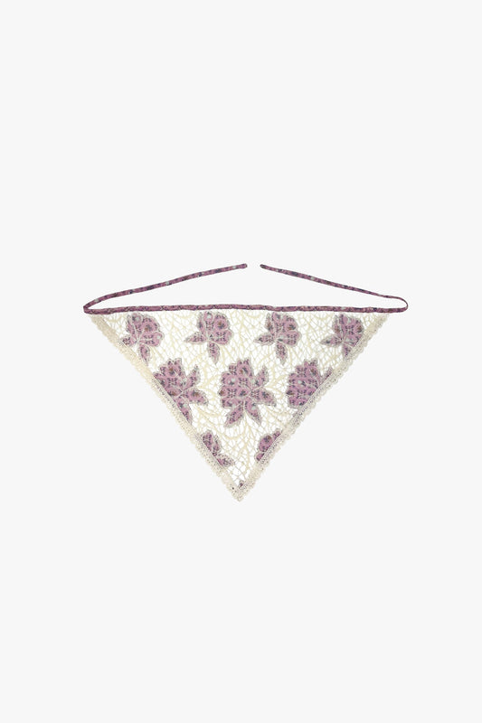 Anna Sui Medallion Floral Lace Headscarf