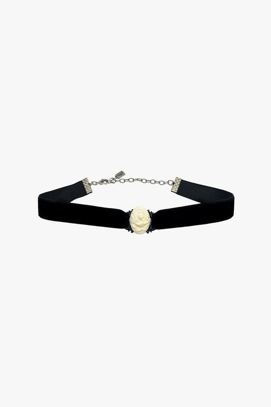 Anna Sui Oval Rose Choker - Ivory