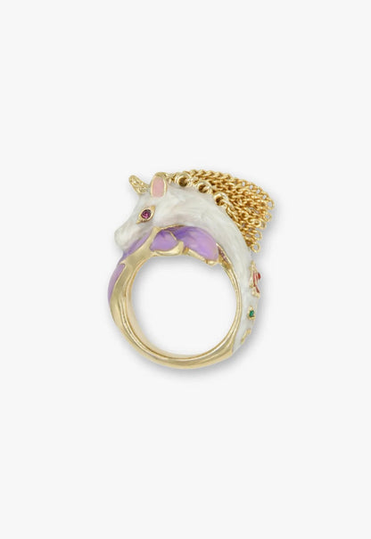Anna Sui Enchanted Unicorn Ring - Ivory