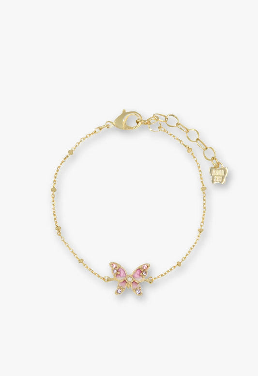 Anna Sui Shining Butterfly Bracelet - Pink Gold