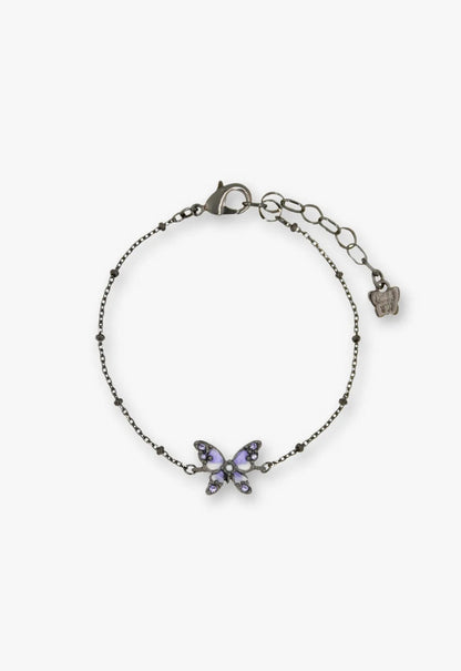 Anna Sui Shining Butterfly Bracelet - Purple Gunmetal