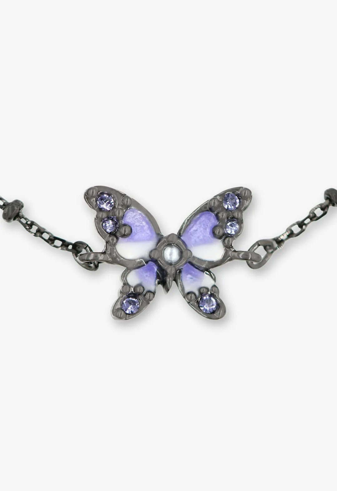 Anna Sui Shining Butterfly Bracelet - Purple Gunmetal