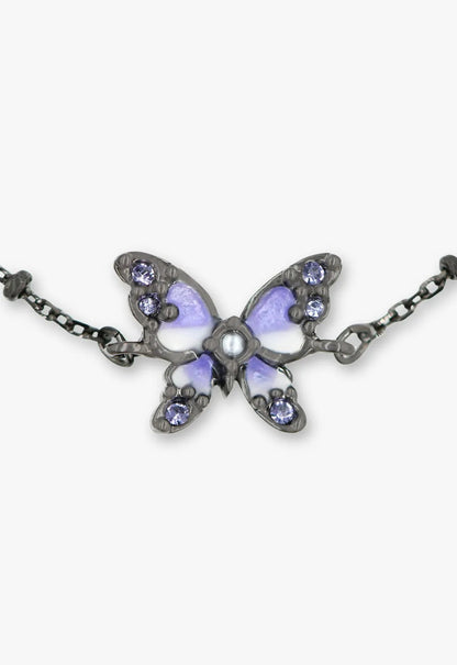 Anna Sui Shining Butterfly Bracelet - Purple Gunmetal