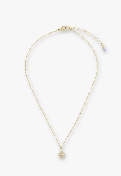 Anna Sui Shining Butterfly Necklace - Pink Gold