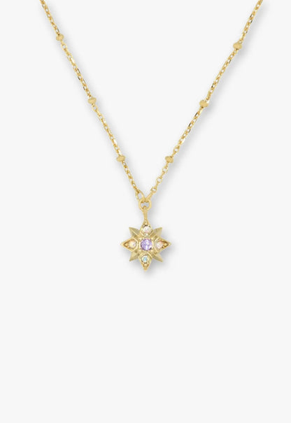 Anna Sui Shining Butterfly Necklace - Pink Gold