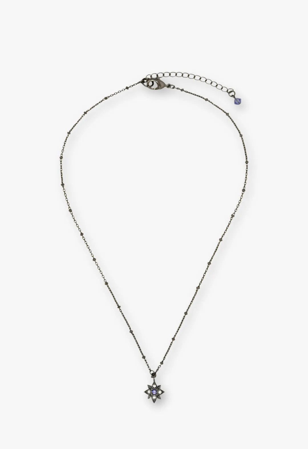 Anna Sui Shining Butterfly Necklace - Purple Gunmetal