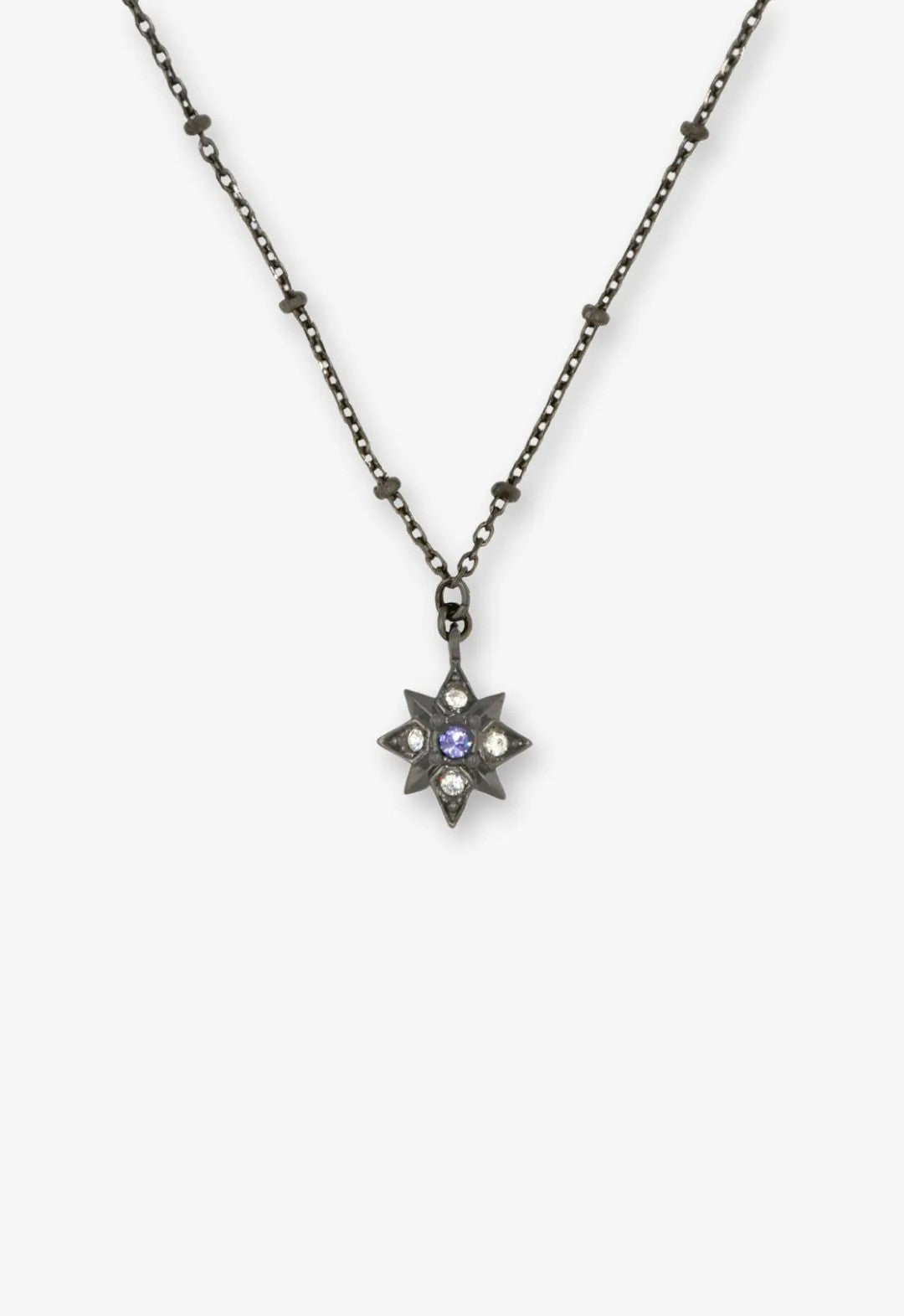 Anna Sui Shining Butterfly Necklace - Purple Gunmetal
