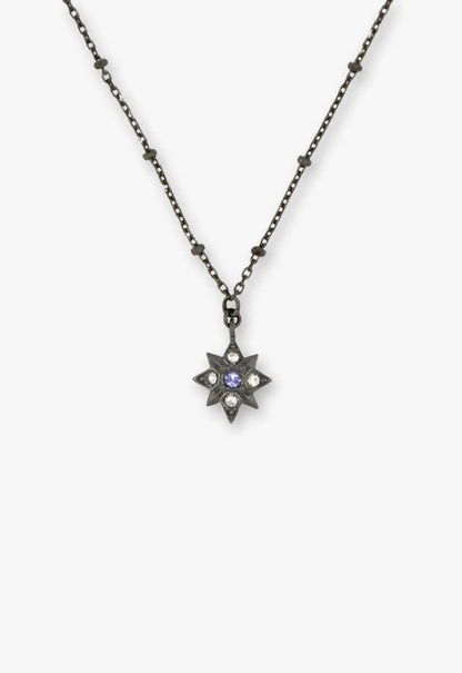 Anna Sui Shining Butterfly Necklace - Purple Gunmetal