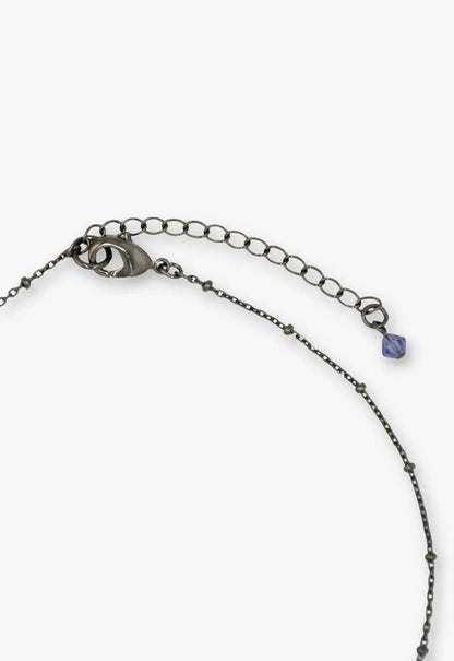 Anna Sui Shining Butterfly Necklace - Purple Gunmetal