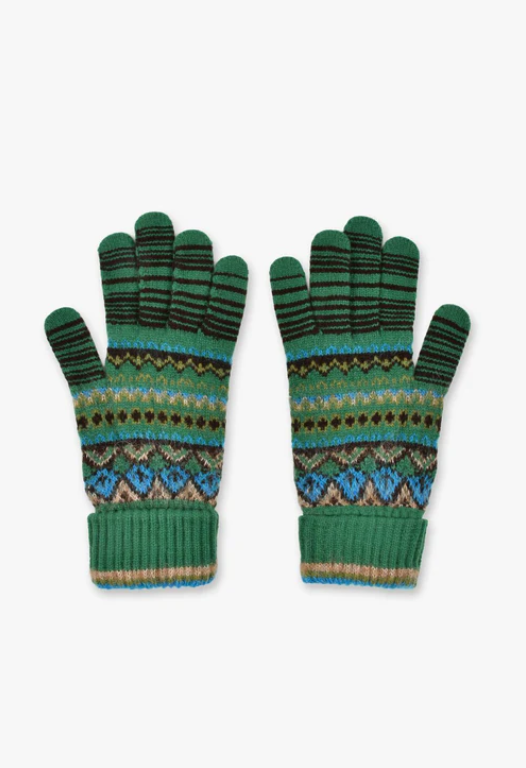Anna Sui Anna Sui Fair Isle Gloves- Green