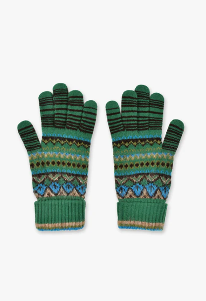 Anna Sui Anna Sui Fair Isle Gloves- Green