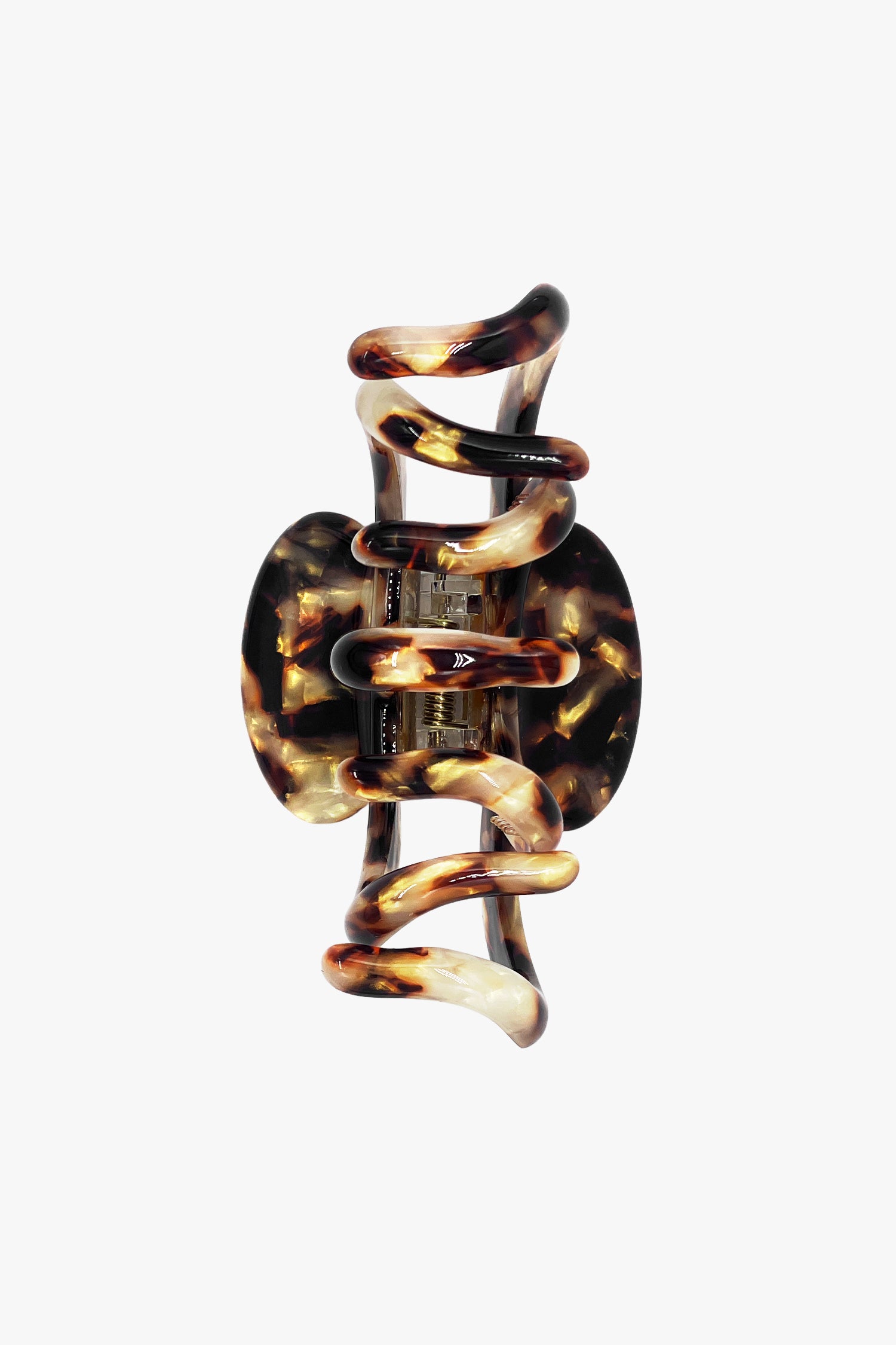 Anna Sui Jumbo Golden Tortoise Shell Hair Jaw