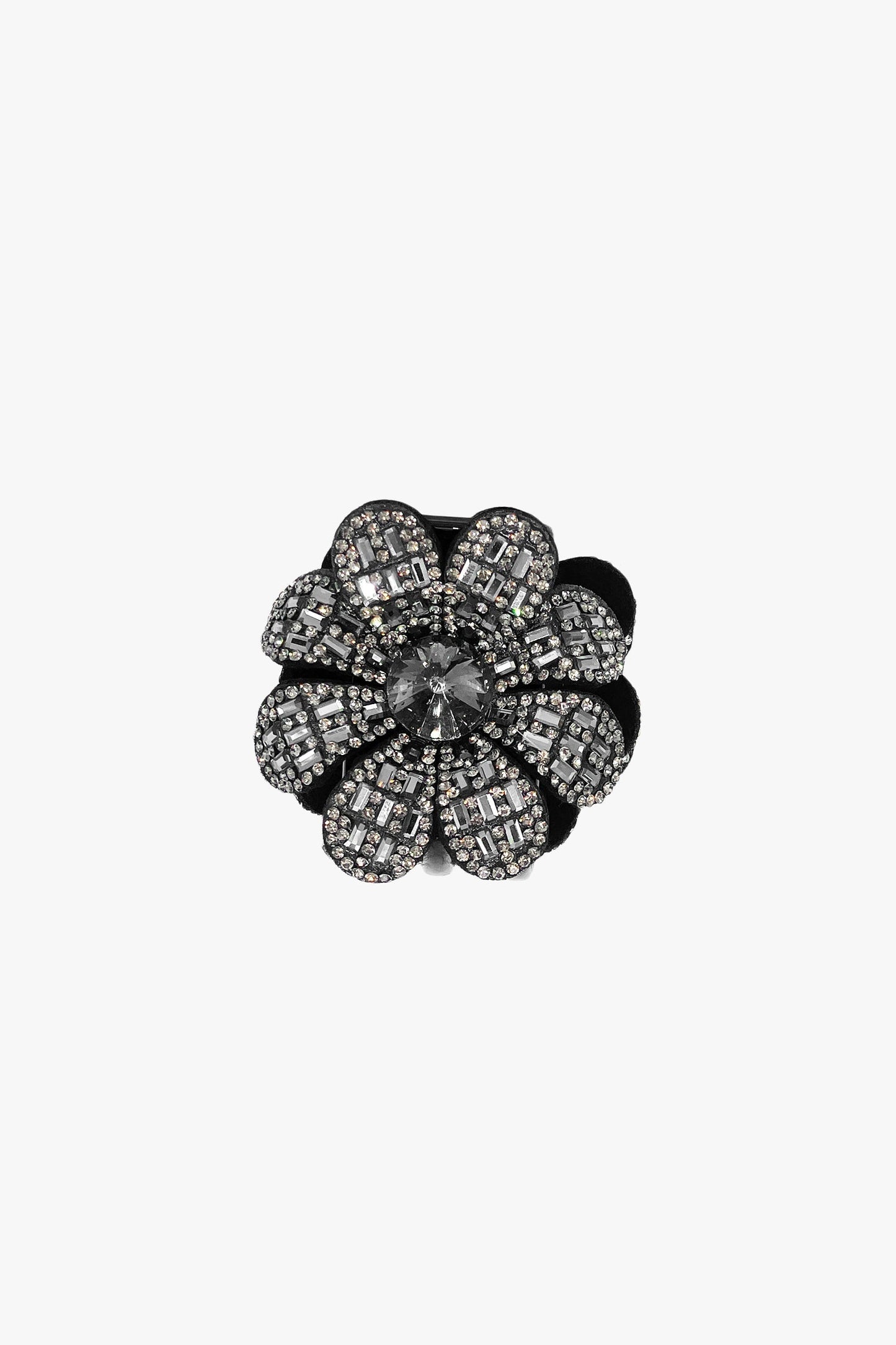 Anna Sui Swarovski Flower Jaw - Hematite