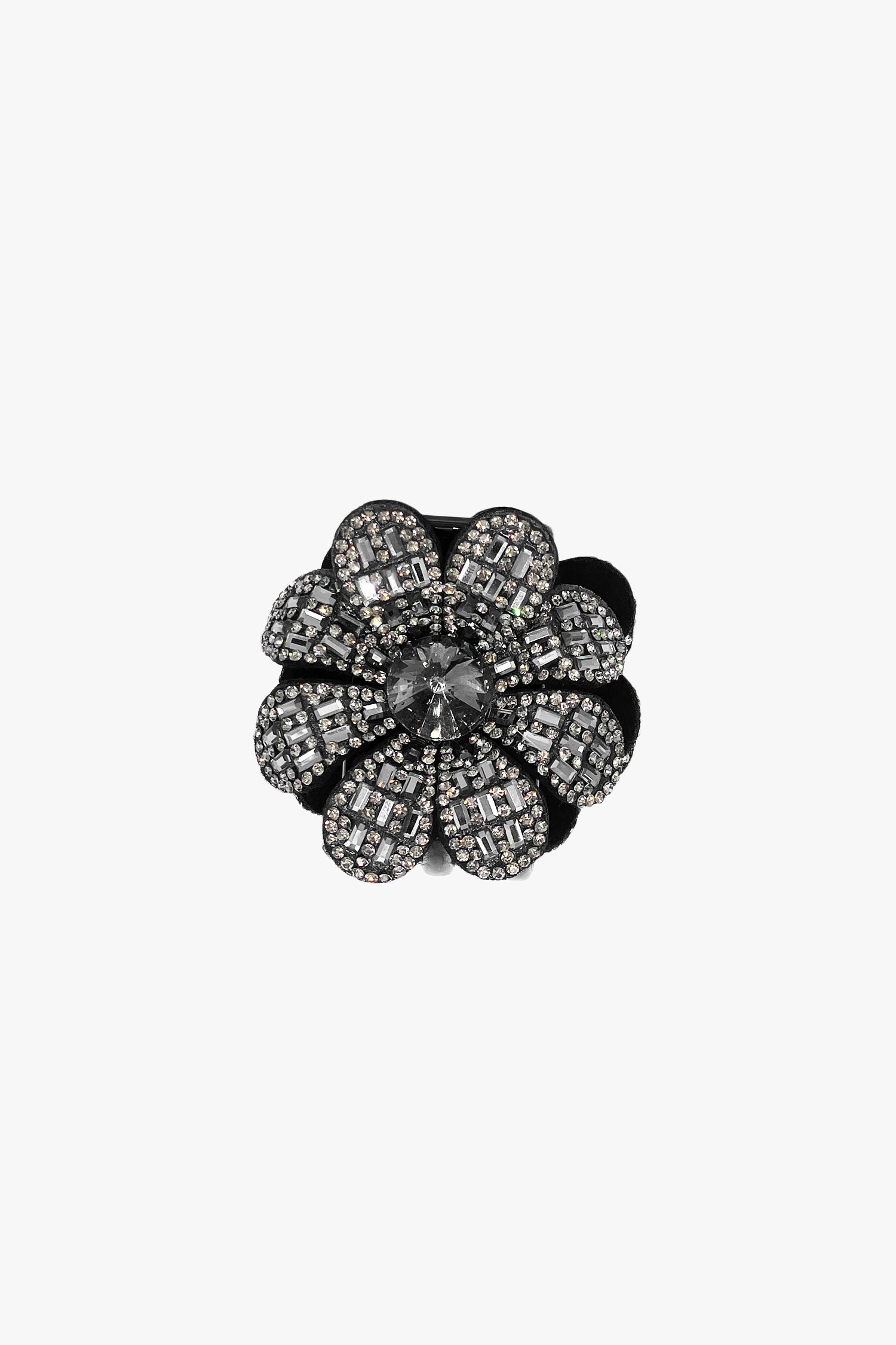 Anna Sui Swarovski Flower Jaw - Hematite