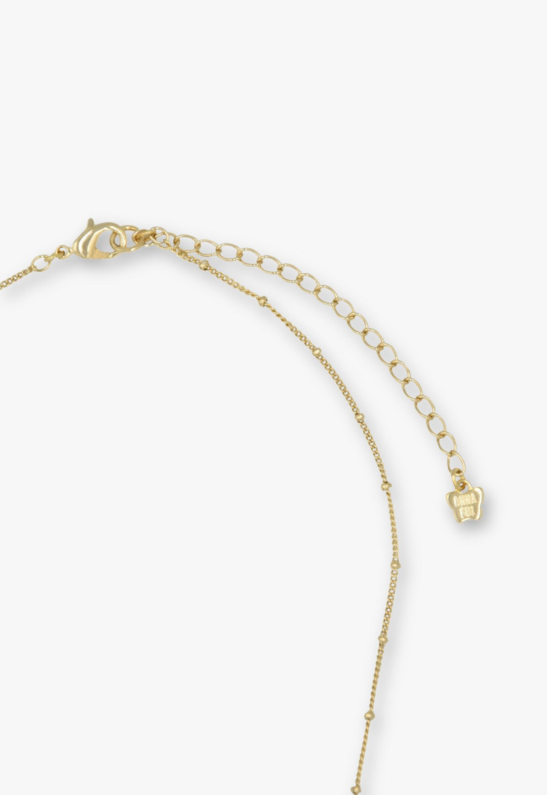 Anna Sui Lucky Cat Flower Necklace- Gold