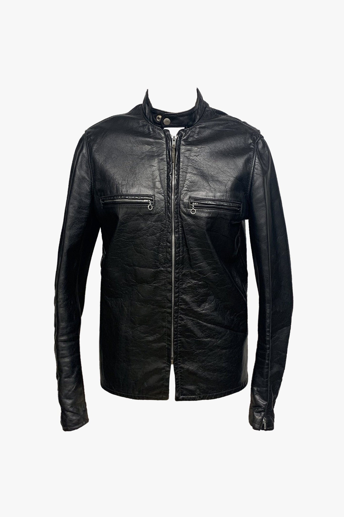 Anna Sui Vintage Reed Sportswear Black Leather Jacket