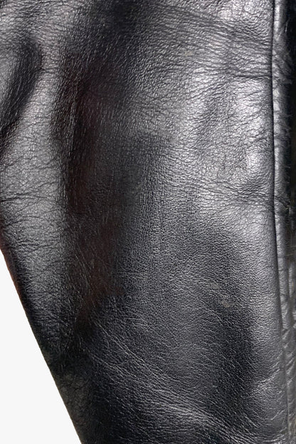 Anna Sui Vintage Reed Sportswear Black Leather Jacket