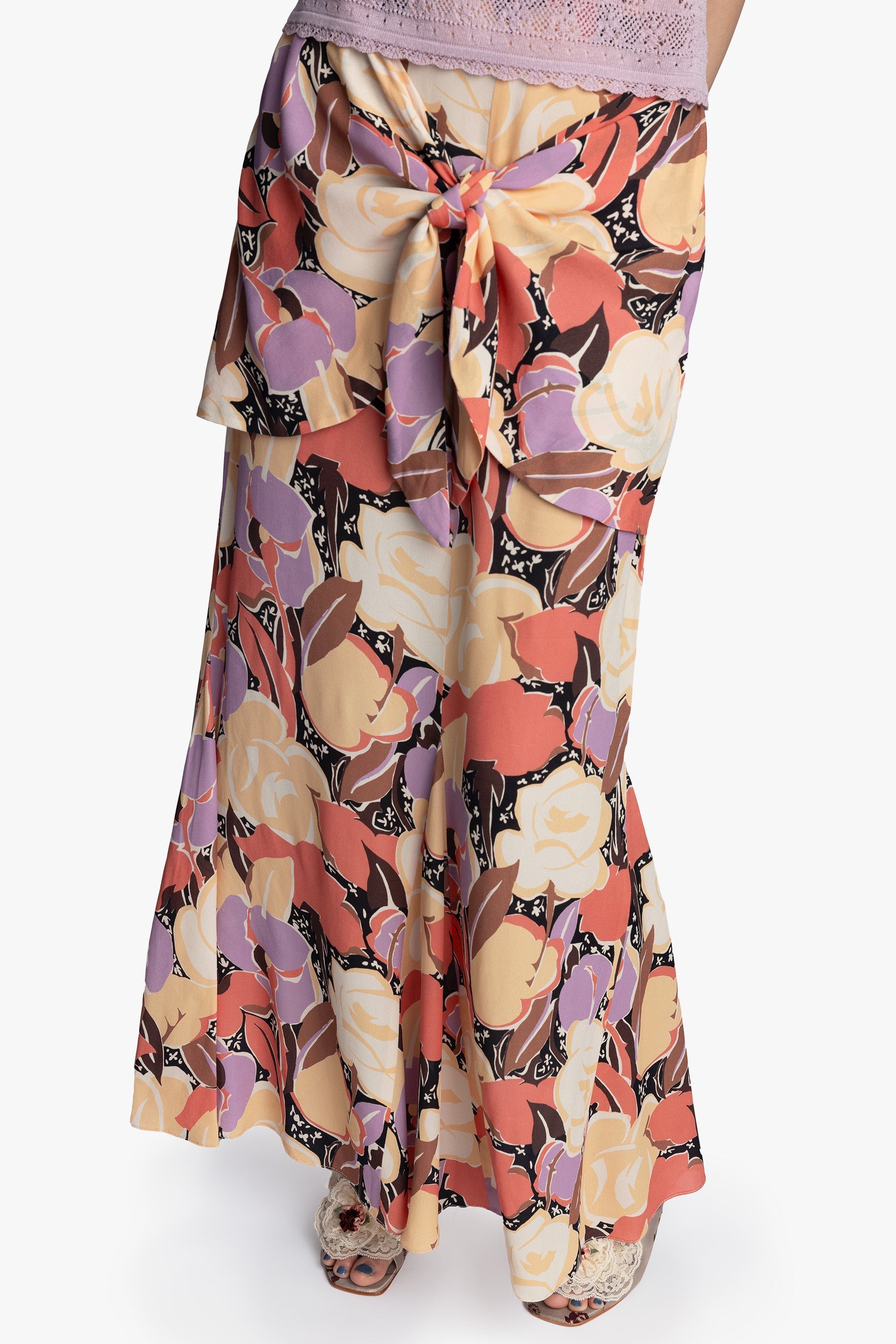 Anna Sui Desert Bloom Crepe Skirt