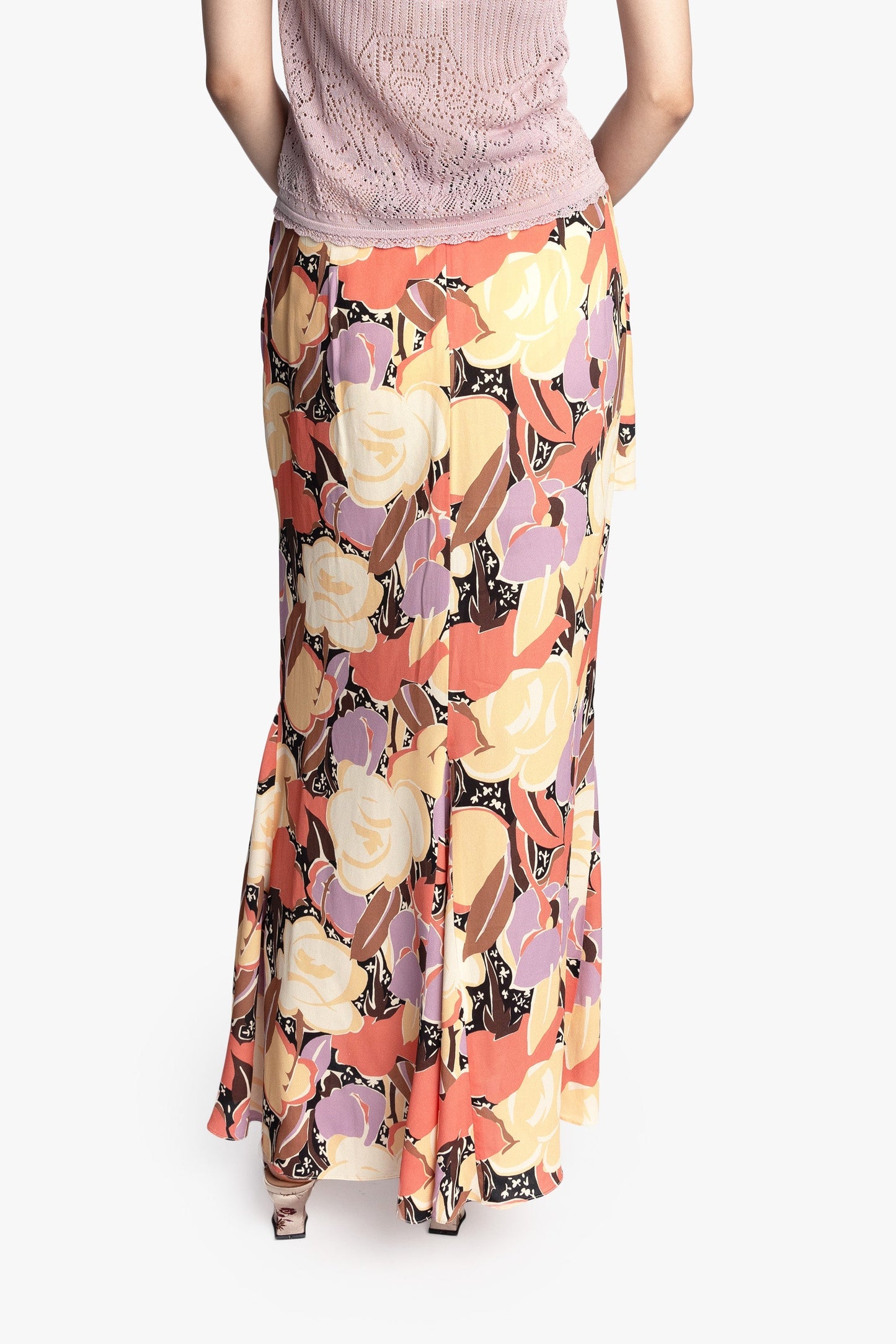 Anna Sui Desert Bloom Crepe Skirt