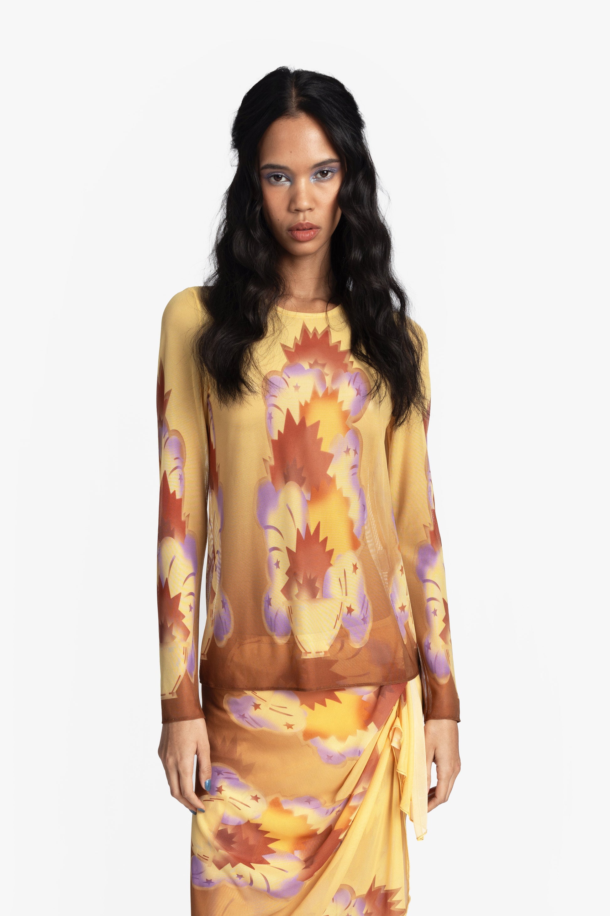 Anna Sui Sunburst Mesh Top