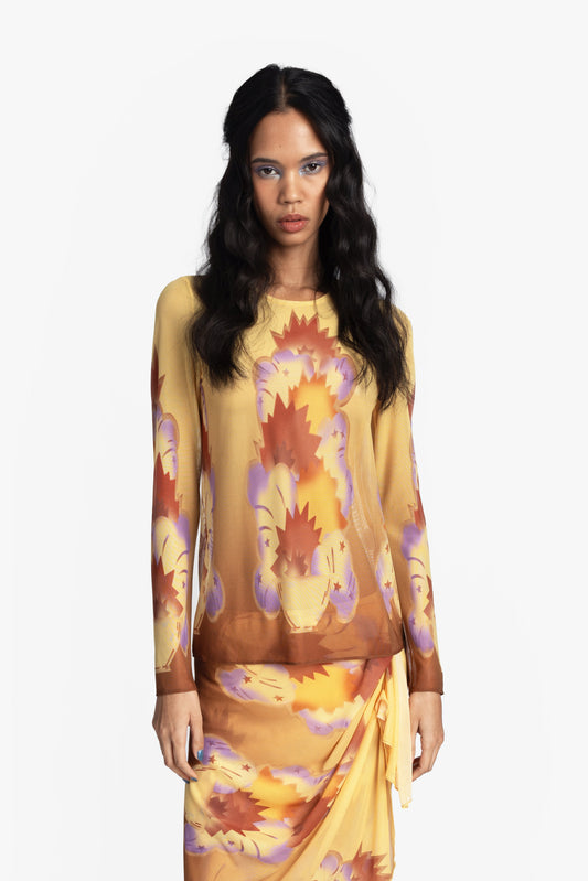 Anna Sui Sunburst Mesh Top
