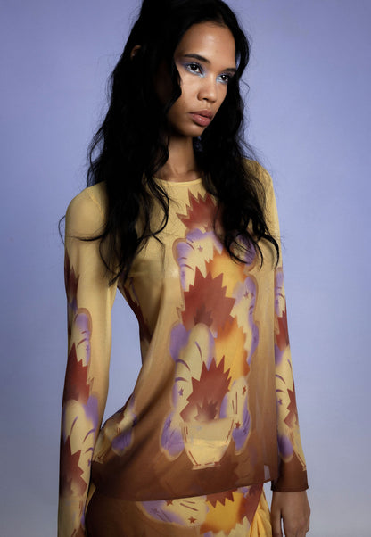 Anna Sui Sunburst Mesh Top