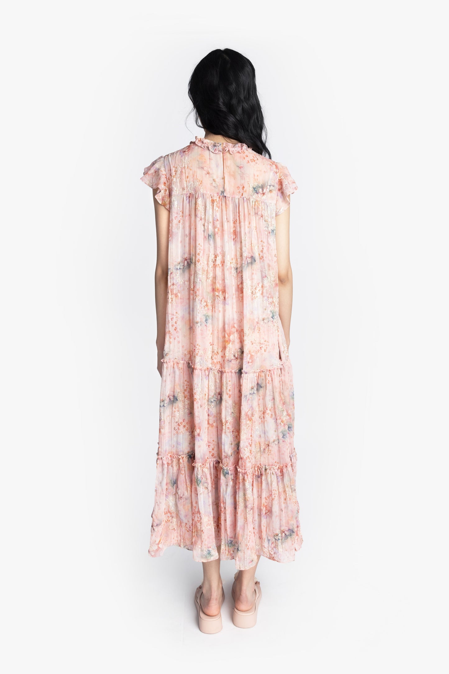 Anna Sui Oasis Blooms Tiered Maxi Dress