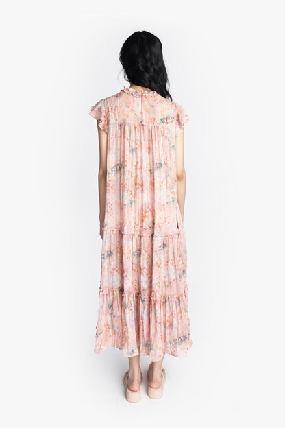 Anna Sui Oasis Blooms Tiered Maxi Dress