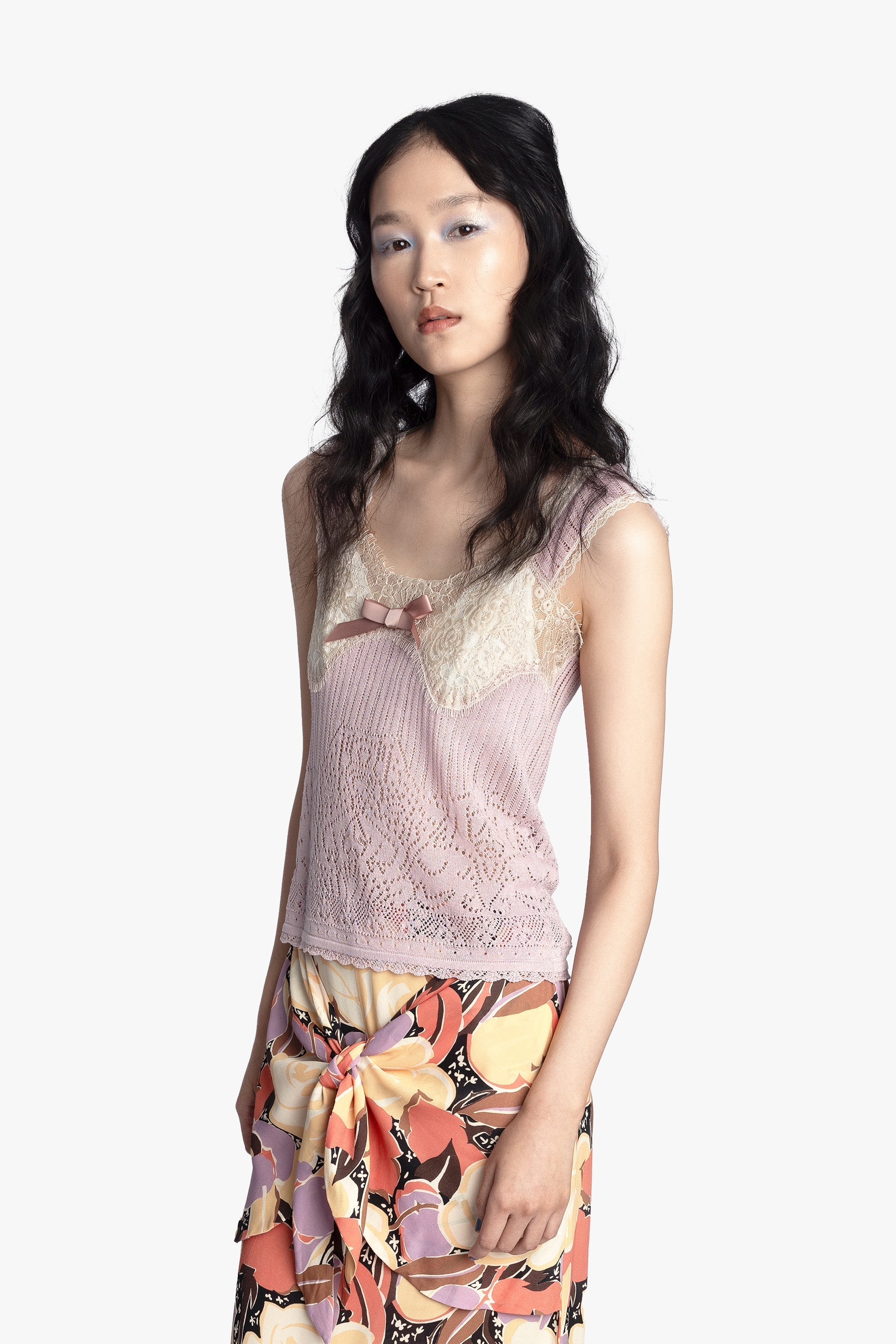 Anna Sui Lingerie Lace Knit Camisole - Blush