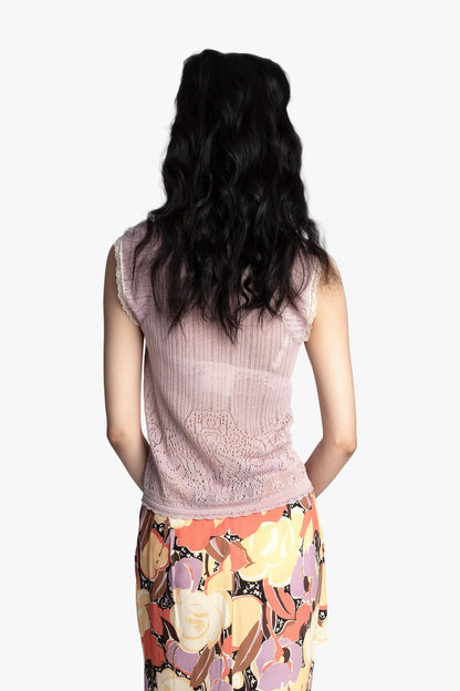 Anna Sui Lingerie Lace Knit Camisole - Blush