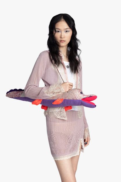 Anna Sui Lingerie Lace Knits Cardigan - Blush