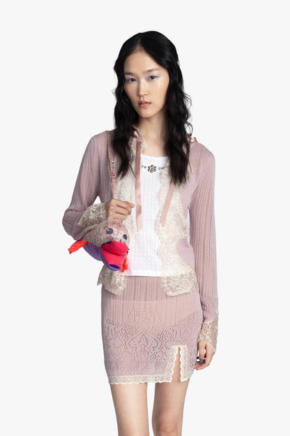 Anna Sui Alligator Bag - Blush Multi