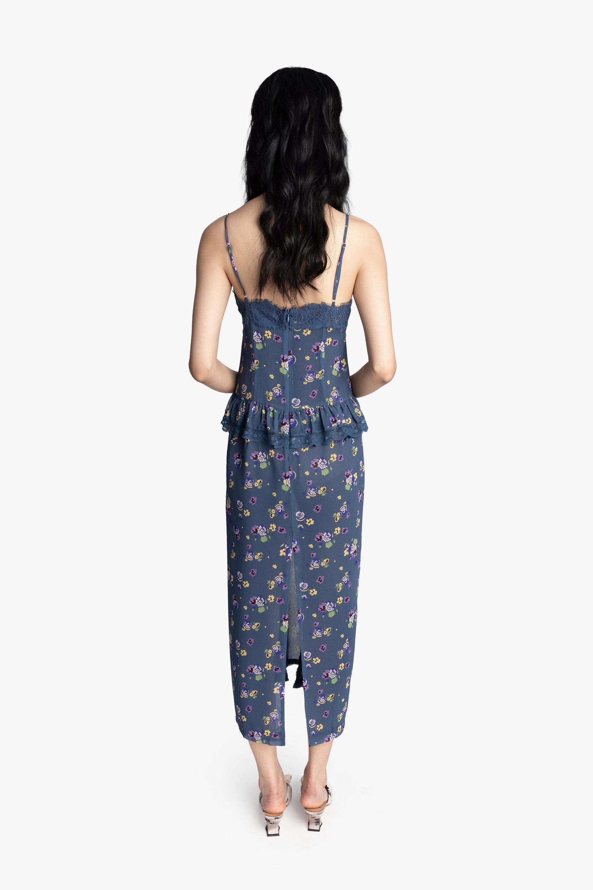 Anna Sui Night Blooming Chiffon Slip Dress
