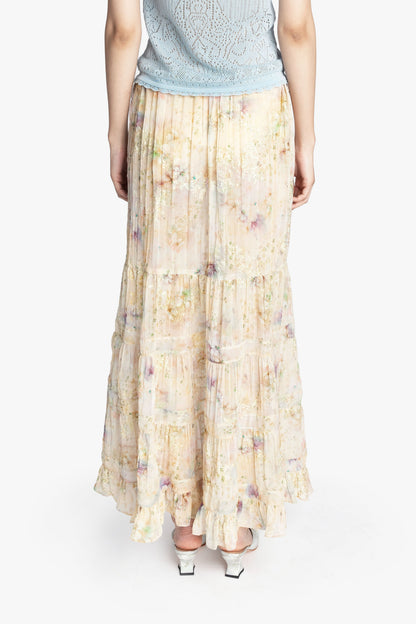 Anna Sui Oasis Blooms Tiered Skirt
