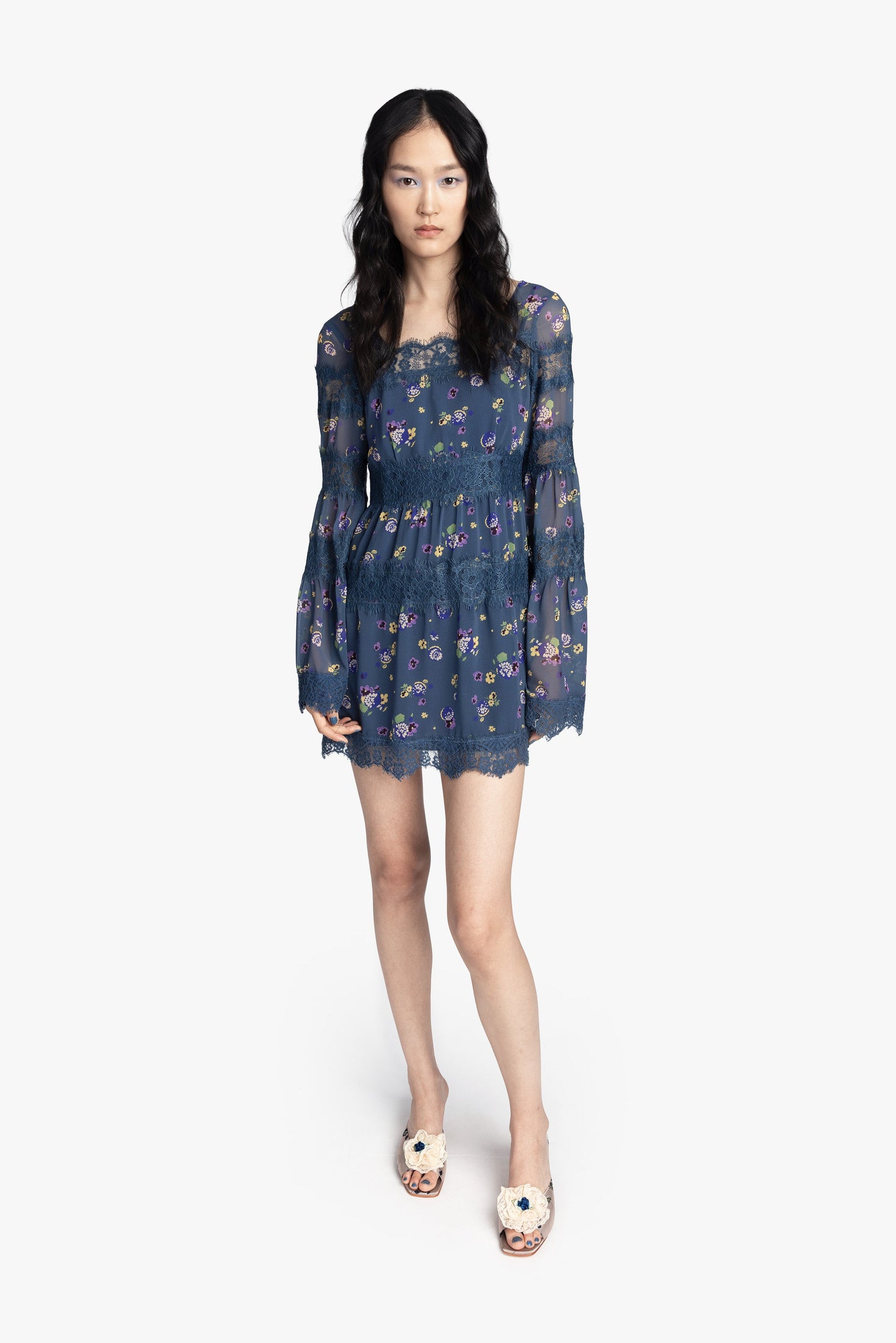 Anna Sui Night Blooming Chiffon Dress