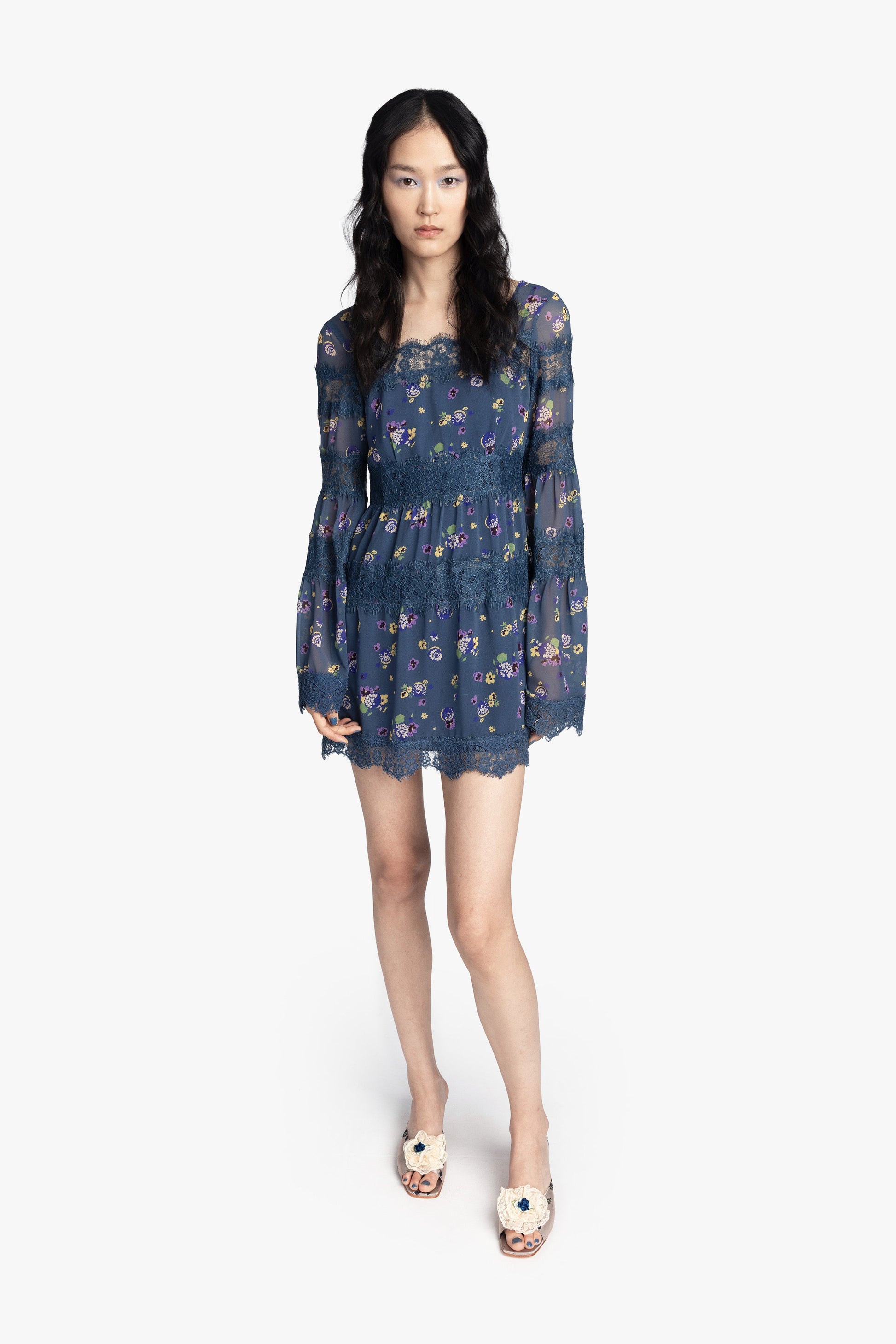 Anna Sui Night Blooming Chiffon Dress