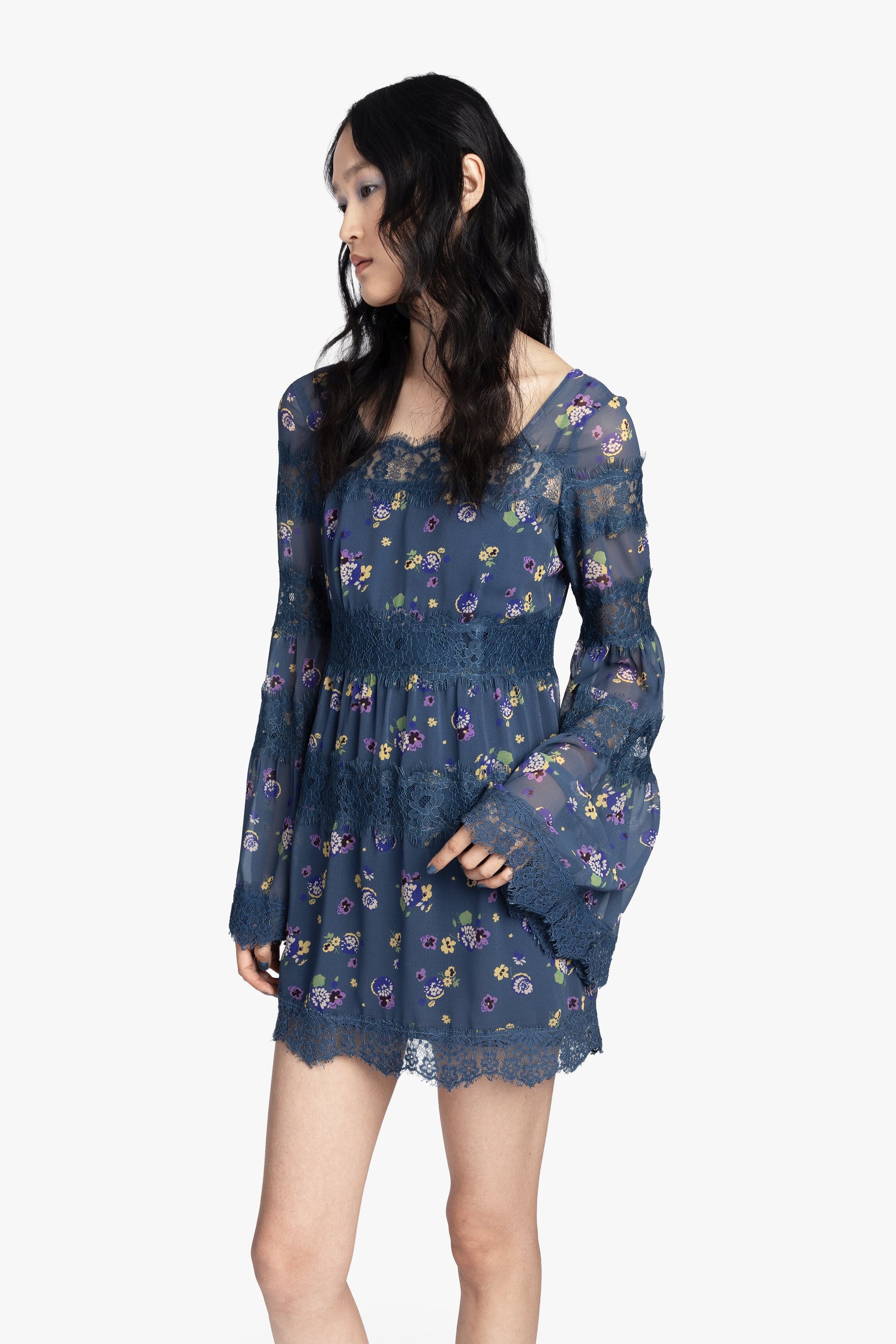 Anna Sui Night Blooming Chiffon Dress