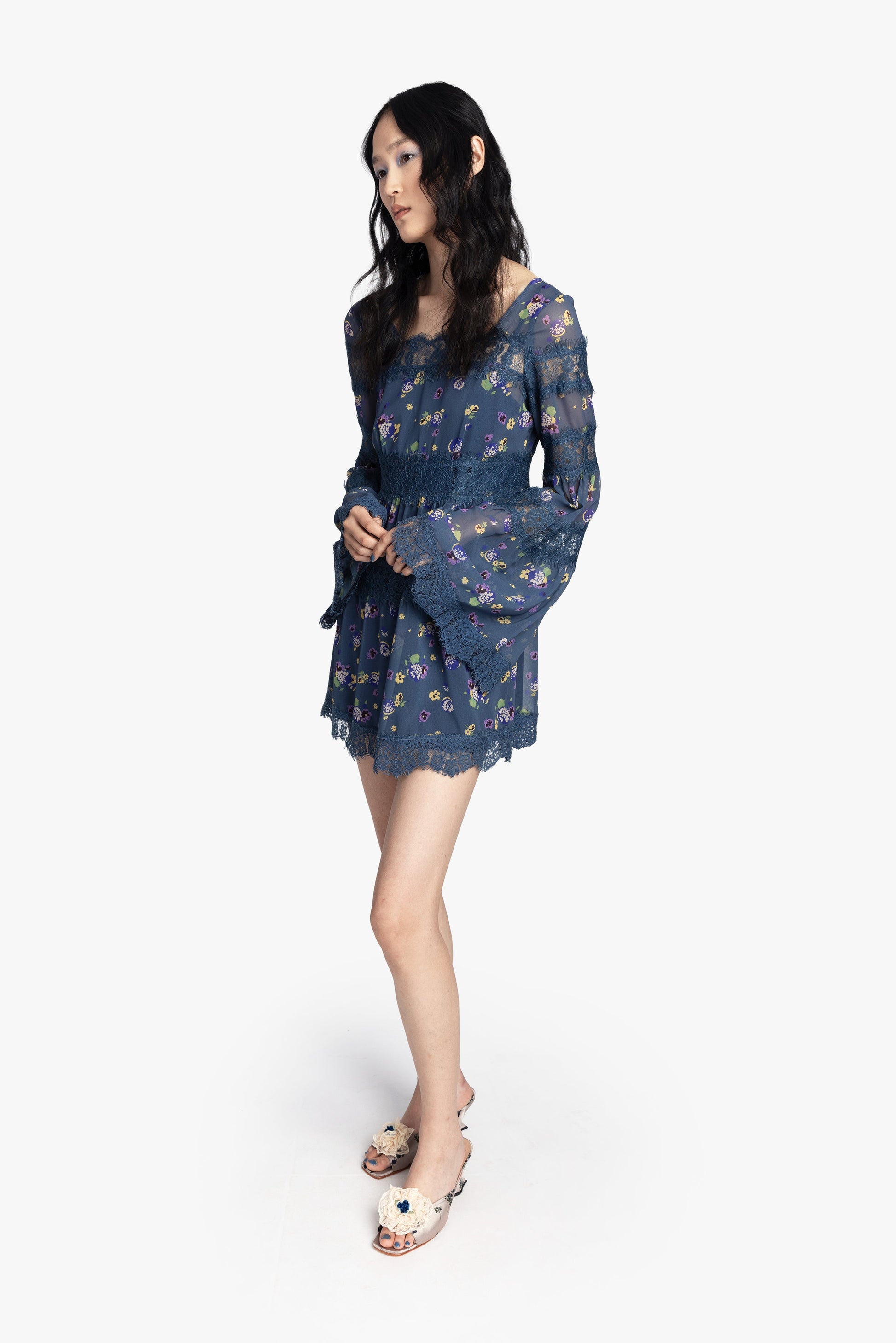 Anna Sui Night Blooming Chiffon Dress