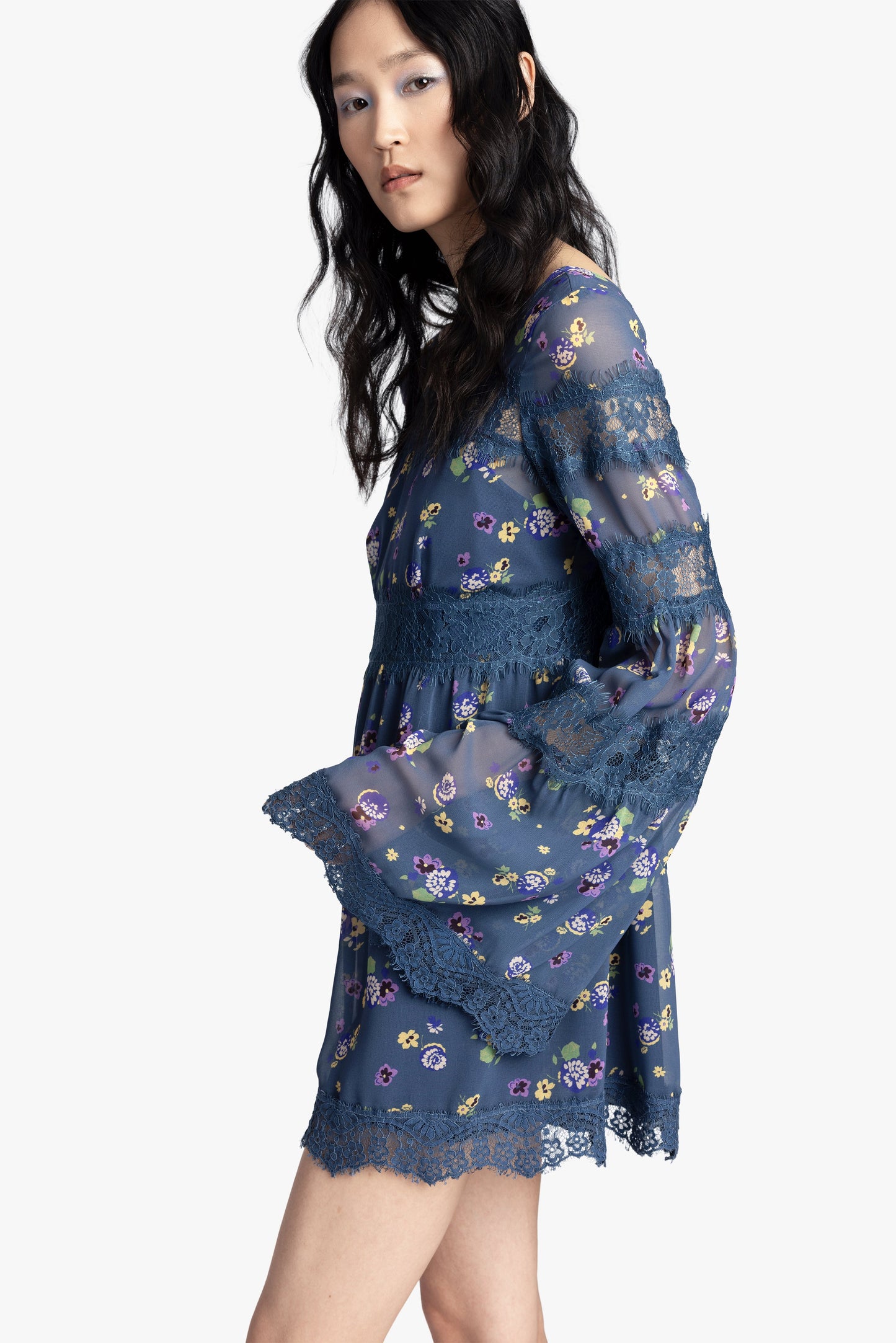 Anna Sui Night Blooming Chiffon Dress