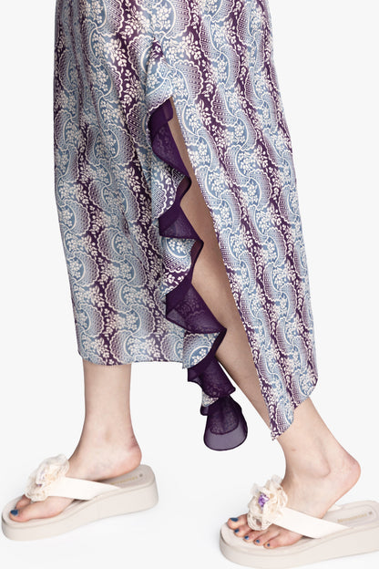 Anna Sui Ombre Ribbons Cotton Ruffle Dress