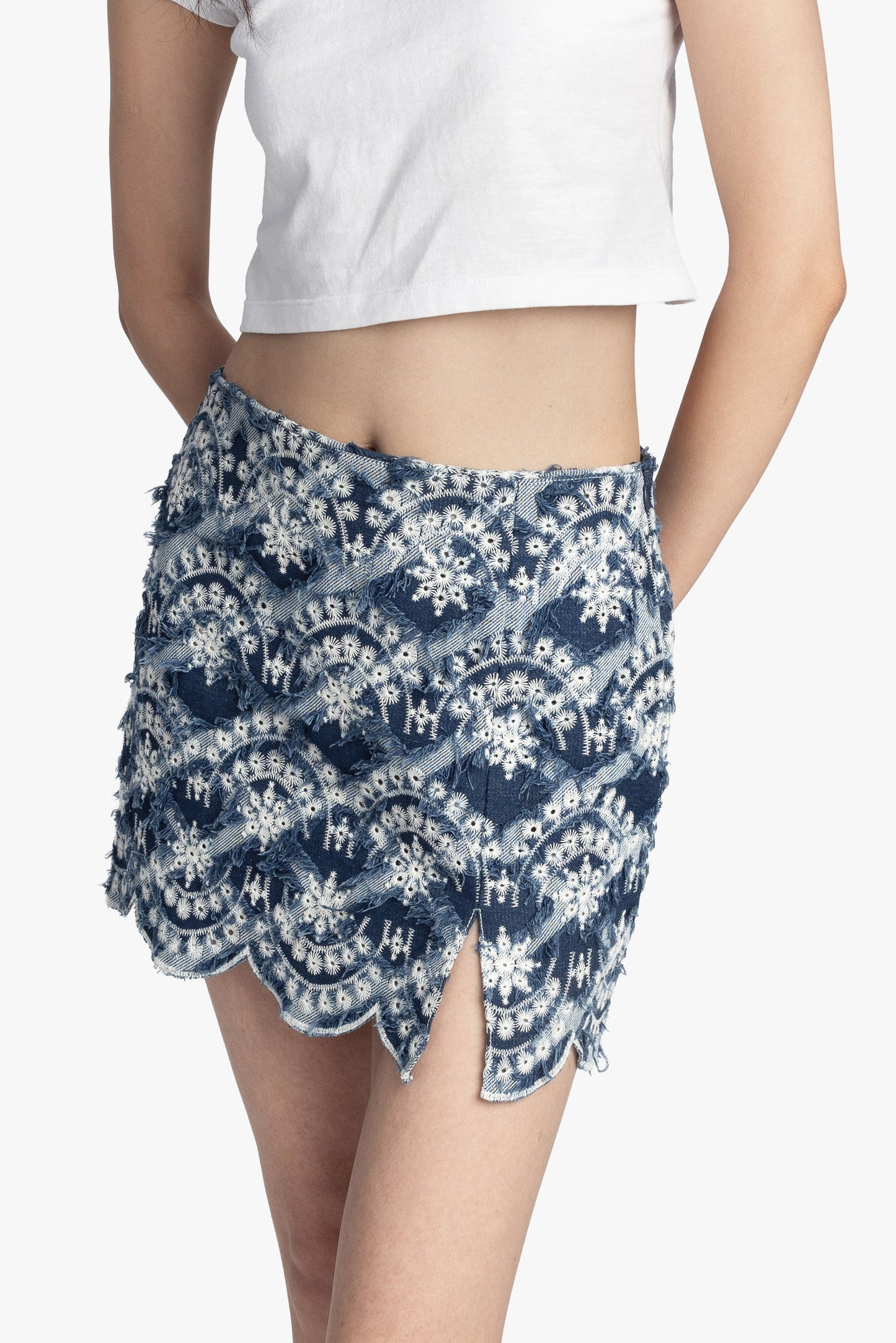 Anna Sui Sonora Denim Mini Skirt