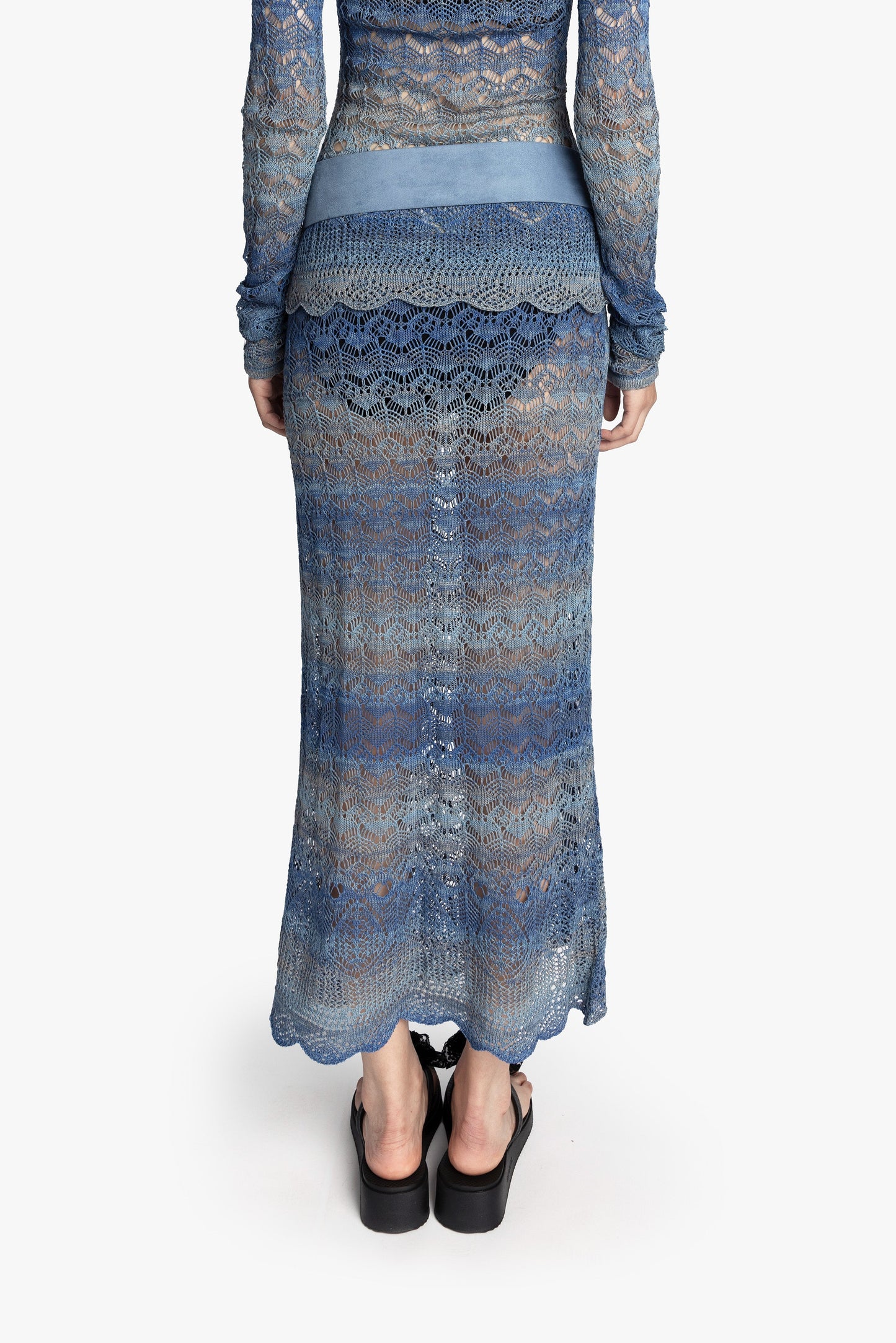 Anna Sui Ombre Space Dye Crochet Skirt - Twilight