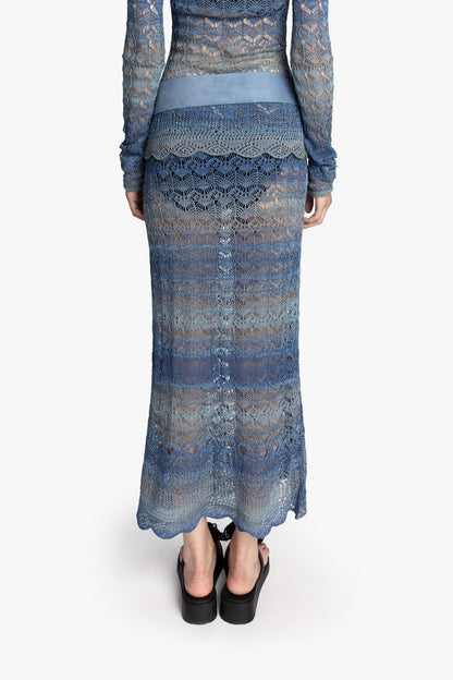 Anna Sui Ombre Space Dye Crochet Skirt - Twilight