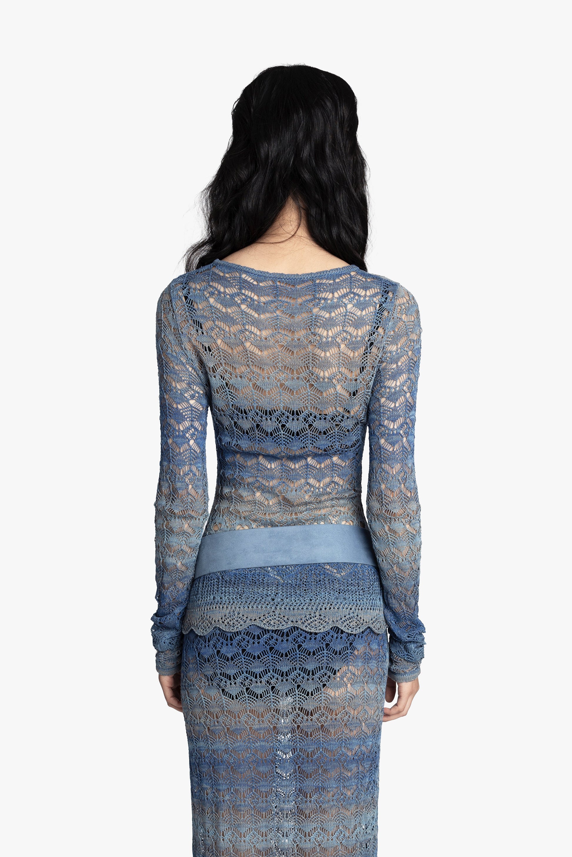 Anna Sui Ombre Space Dye Crochet Top - Twilight