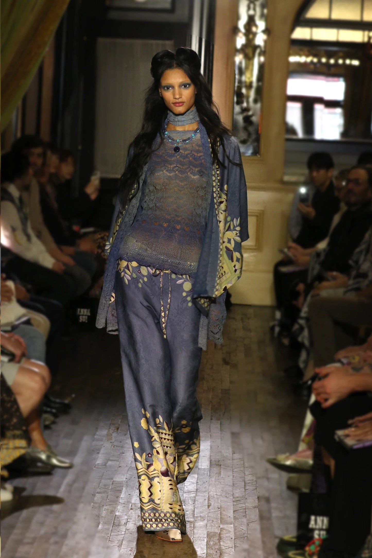 Anna Sui Ombre Space Dye Crochet Top - Twilight