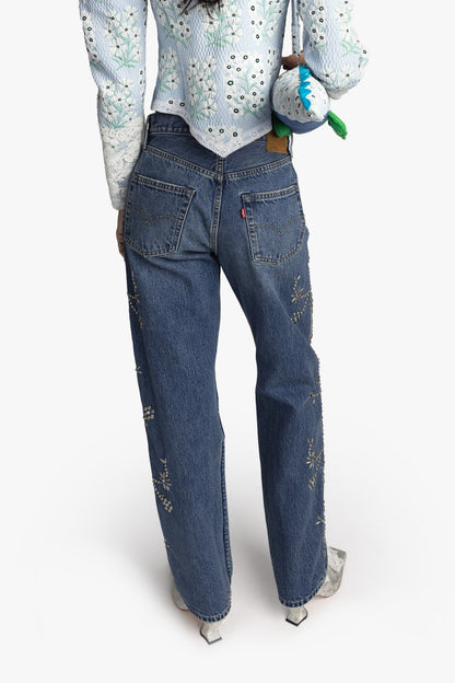 Anna Sui Studded Denim Jeans